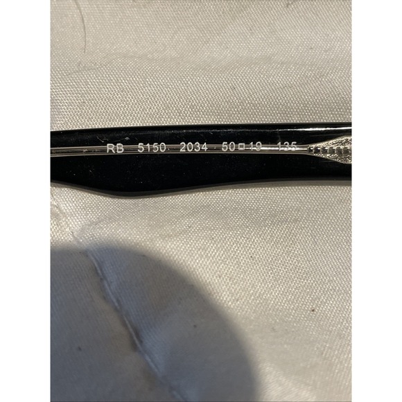 Ray-Ban RB5150 2034  Frames Black Clear Rectangular 52-19-135 Frames Only - Picture 2 of 4